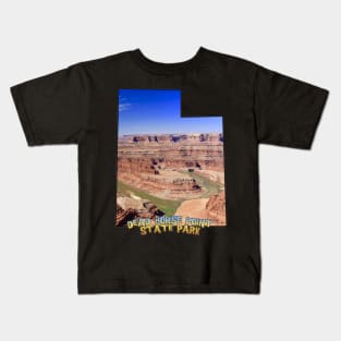 Utah State Outline - Dead Horse Point State Park Kids T-Shirt